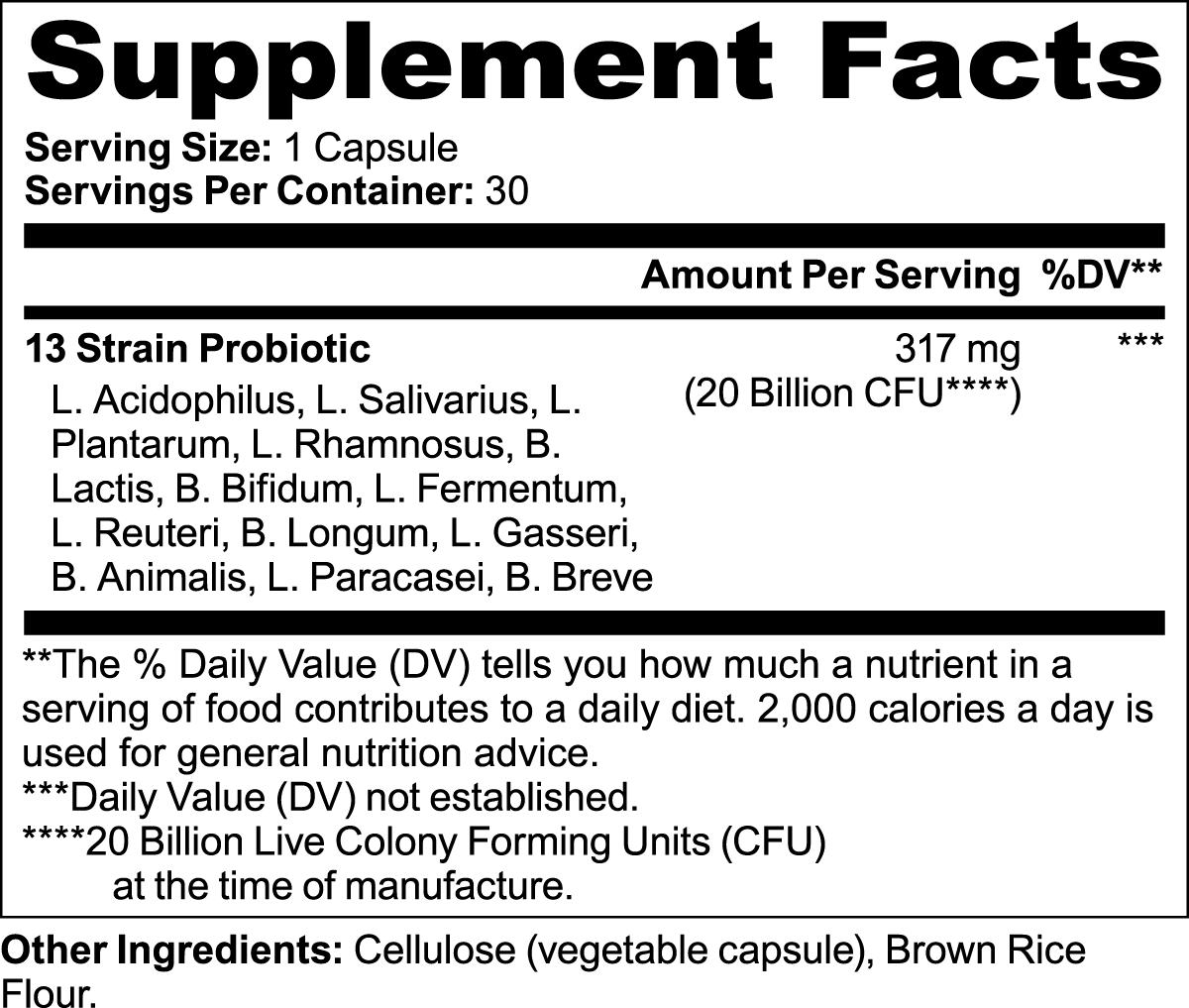 Probiotic 20 Billion Capsules