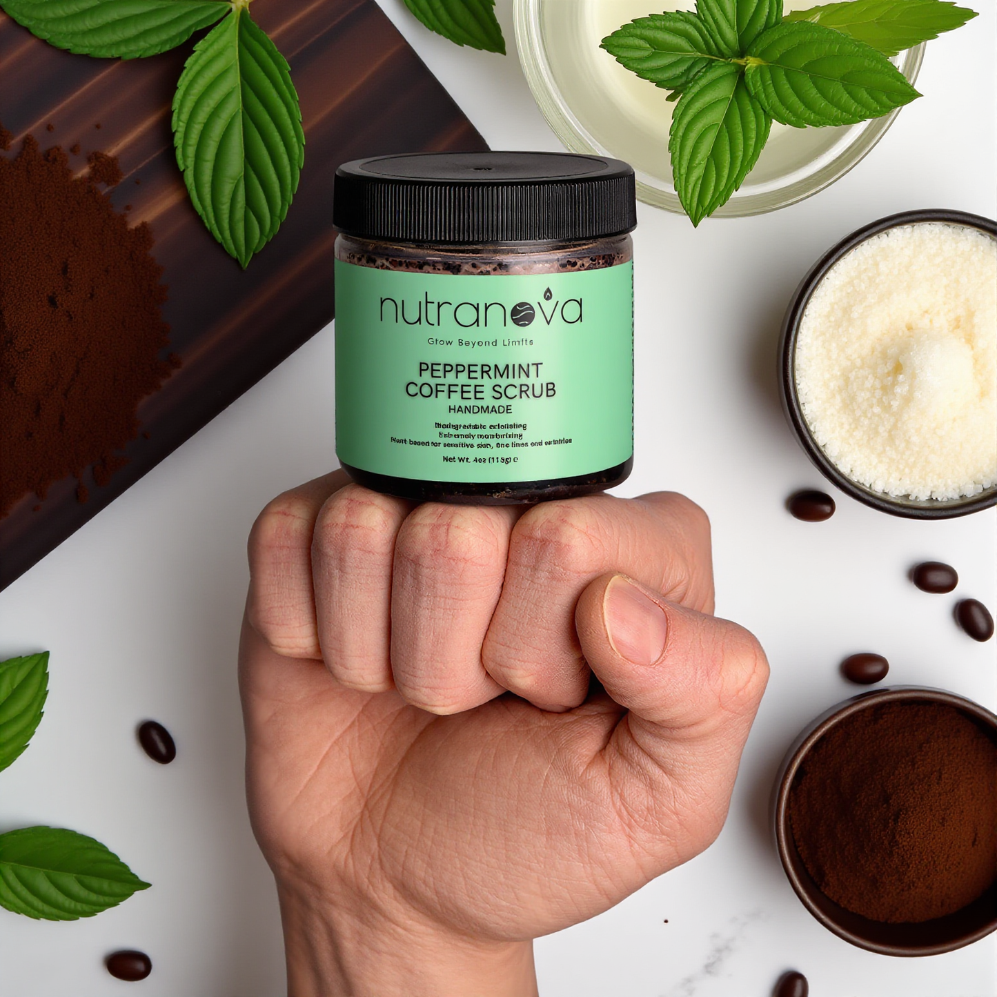 Peppermint Coffee Scrub