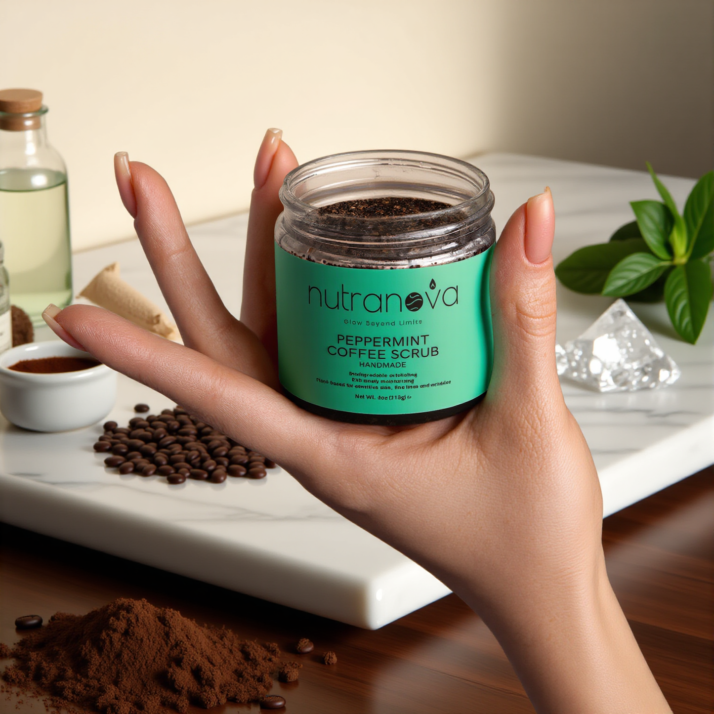 Peppermint Coffee Scrub
