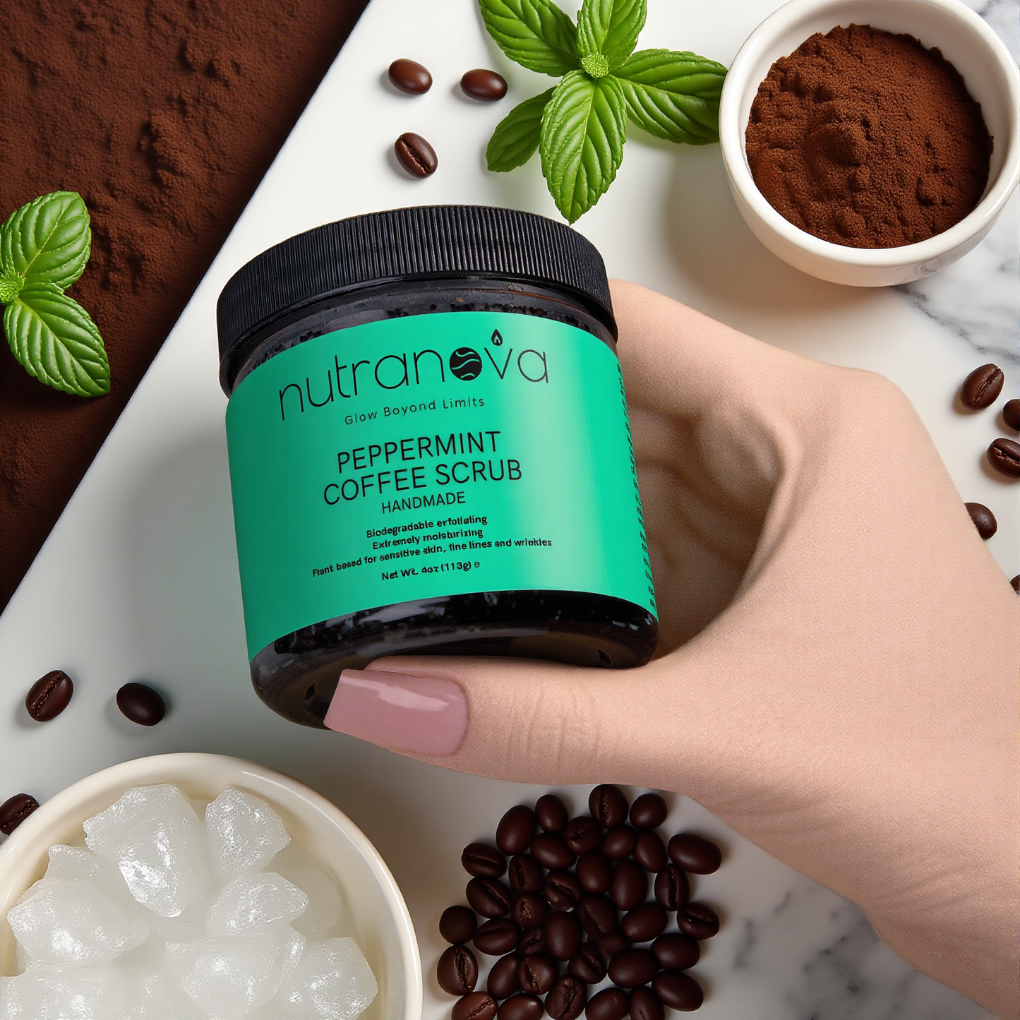 Peppermint Coffee Scrub