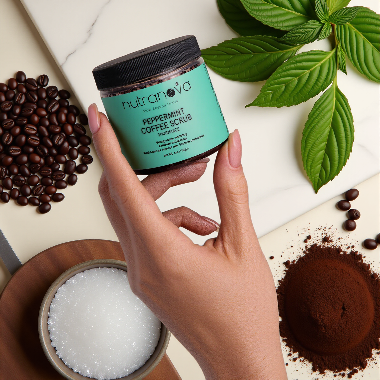 Peppermint Coffee Scrub