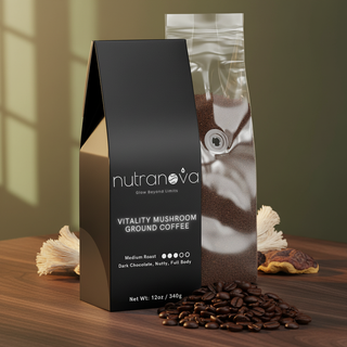 Vitality Mushroom Ground Coffee (Medium Roast) - NutraNova