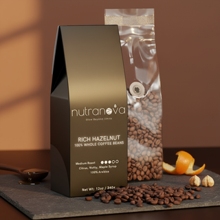 Rich Hazelnut Coffee Beans (Medium Roast) - NutraNova
