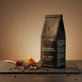 Rich Hazelnut Coffee Beans (Medium Roast) - NutraNova