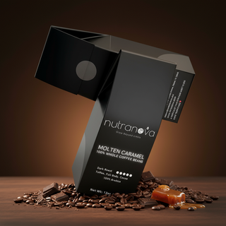 Molten Caramel Coffee Beans (Dark Roast) - NutraNova
