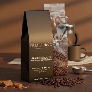 Praline Smooth Coffee Beans (Medium Roast) - NutraNova