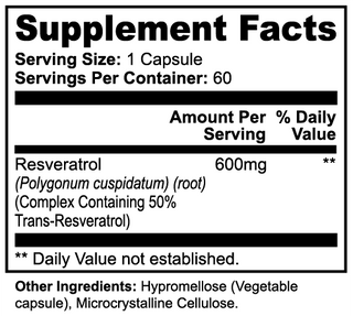 Resveratrol 50% 600mg - NutraNova